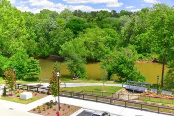 View of the river from the balcony of a building